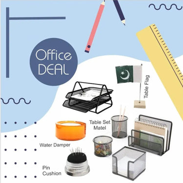 Metal Mesh Office Desk Organizer Deal ( 8 Pieces Set )